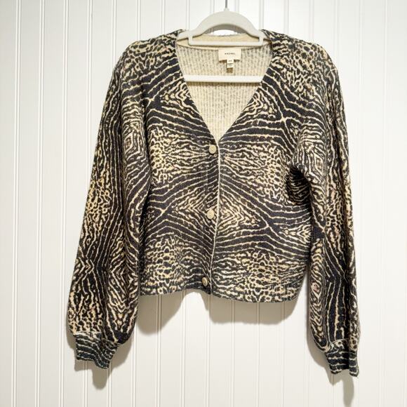 Anthropologie Kachel V Neck Cardigan Sweater Wool Blend Size XS - Picture 2 of 6